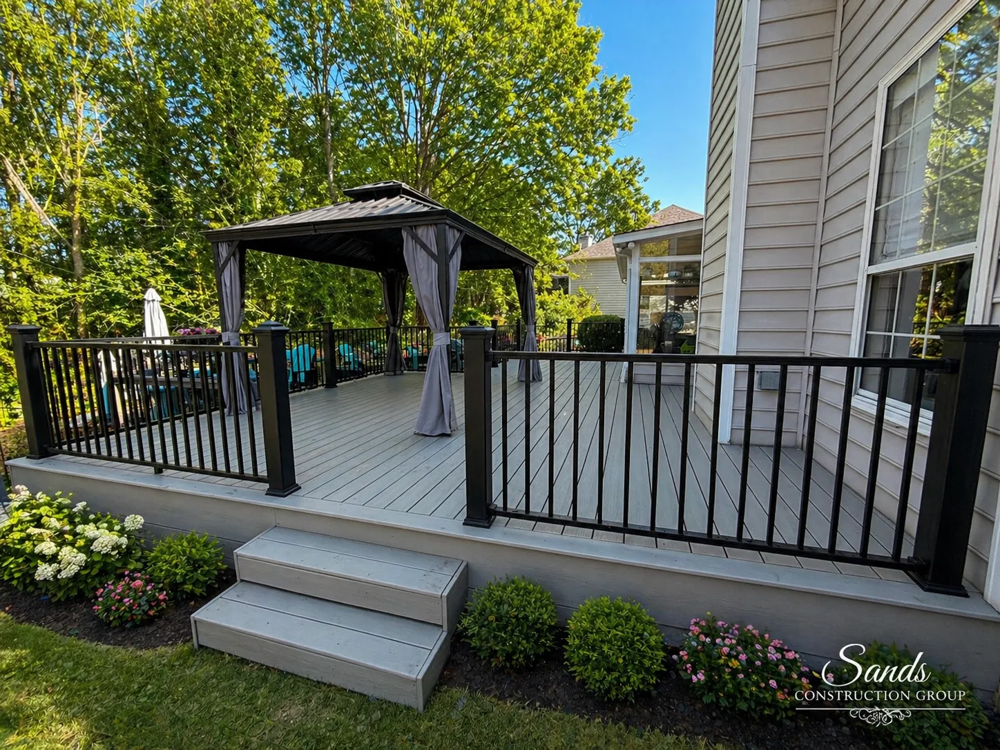 Custom deck built by Sands Construction Group in North Atlanta
