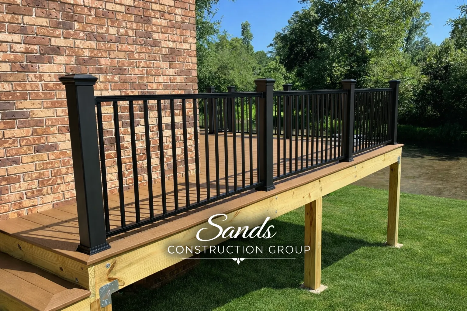 Custom deck built by Sands Construction Group in North Atlanta