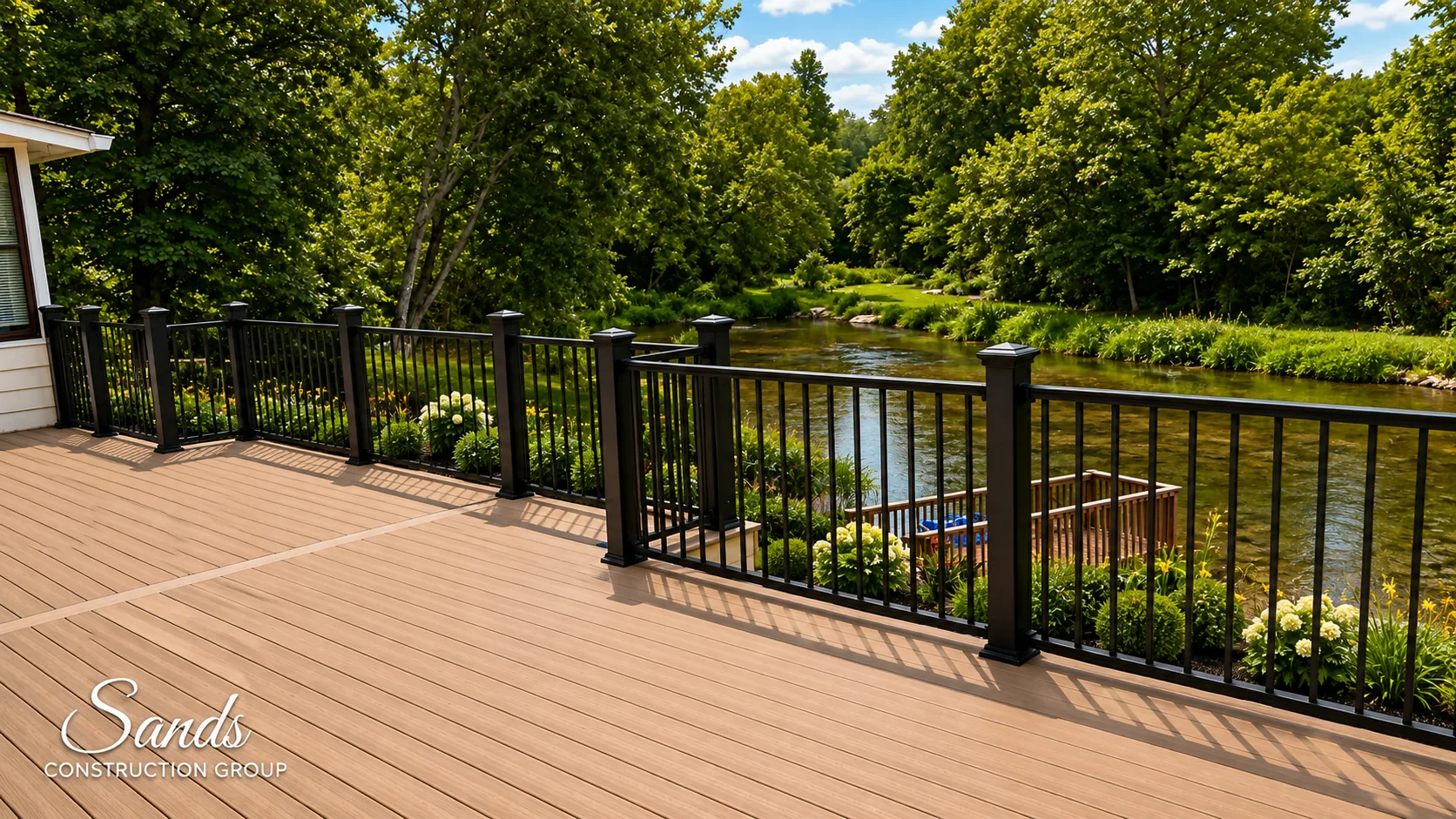 Custom deck built by Sands Construction Group in North Atlanta