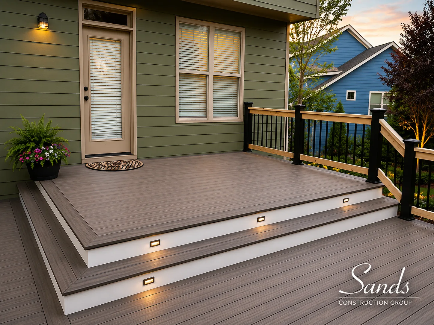 Custom deck built by Sands Construction Group in North Atlanta