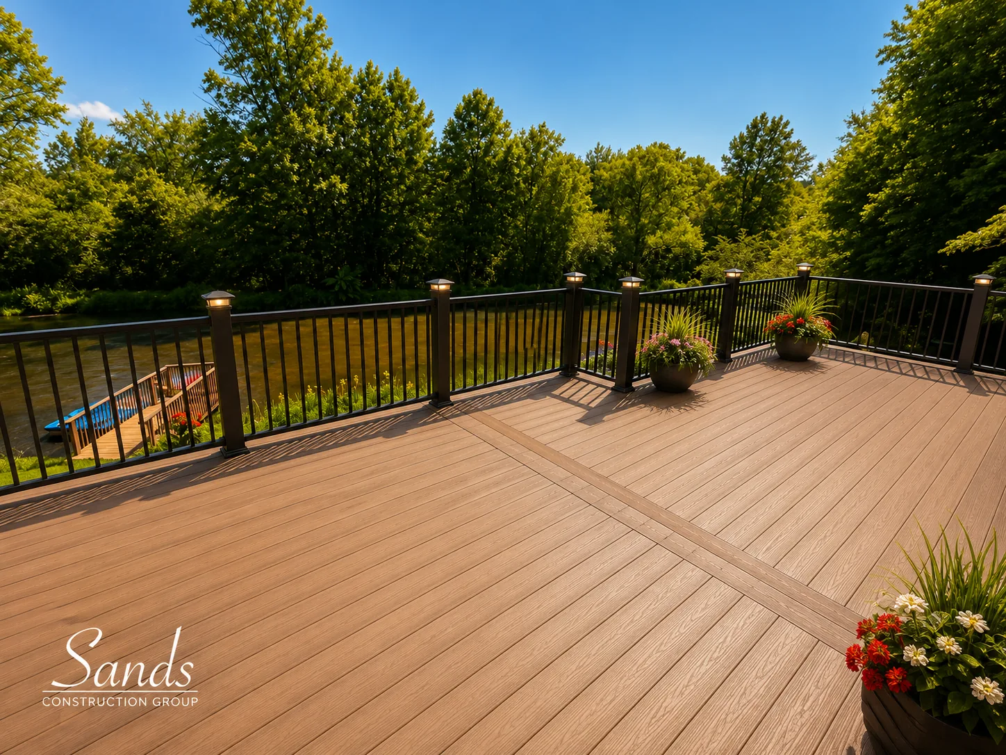 Custom deck built by Sands Construction Group in North Atlanta