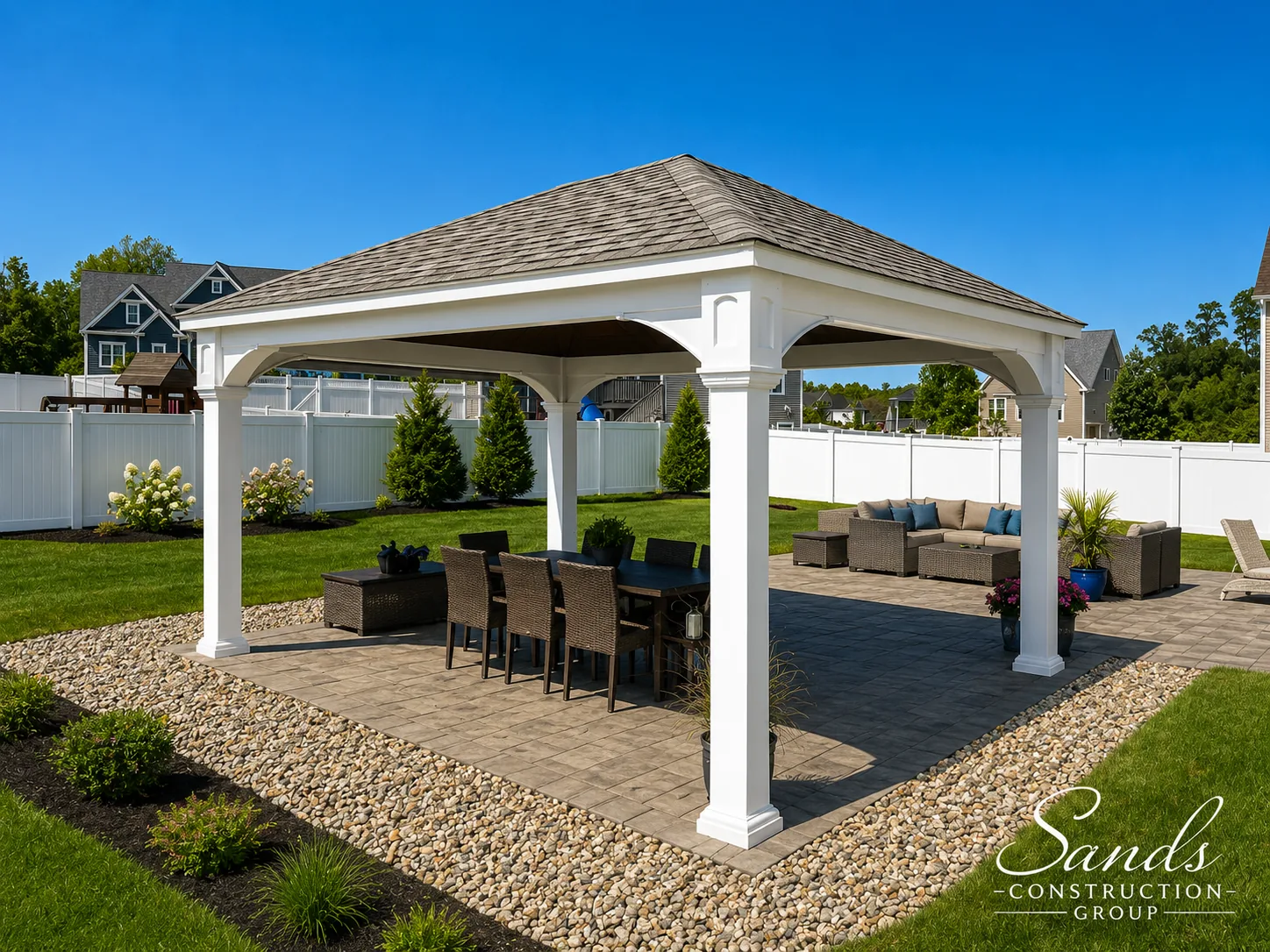 Front porch / pavilion built by Sands Construction Group