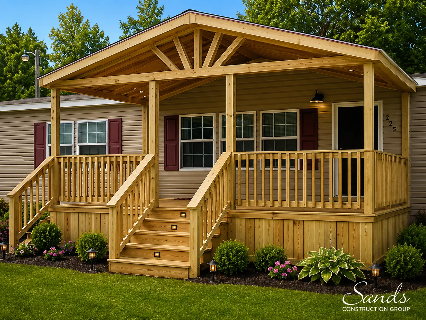 Front porch / pavilion built by Sands Construction Group