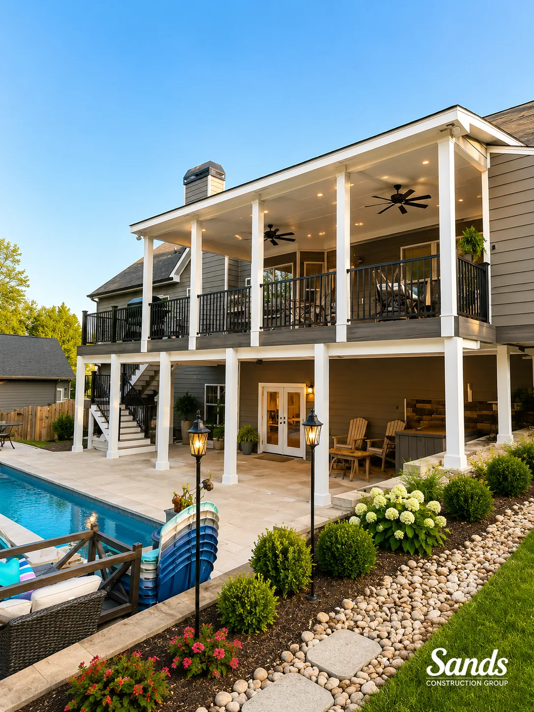 Porch and screen room by Sands Construction Group