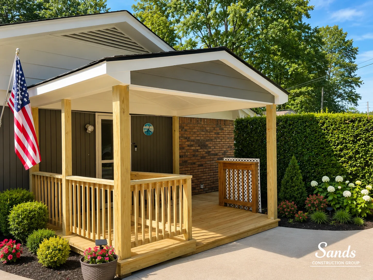 Porch and screen room by Sands Construction Group