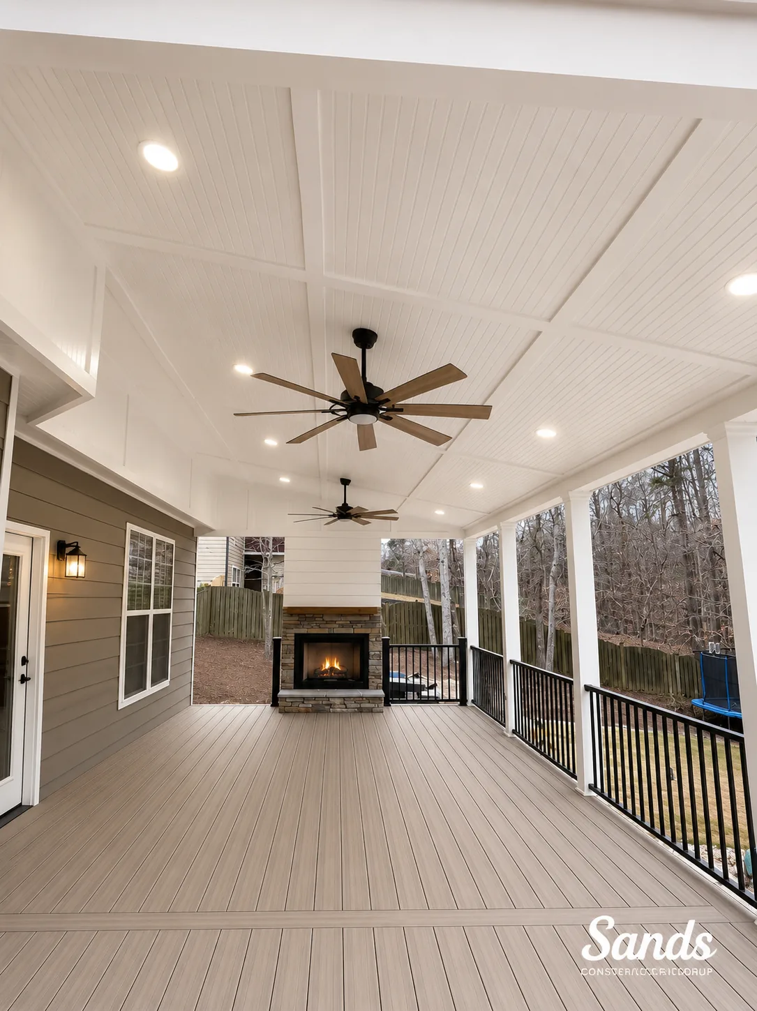Porch and screen room by Sands Construction Group