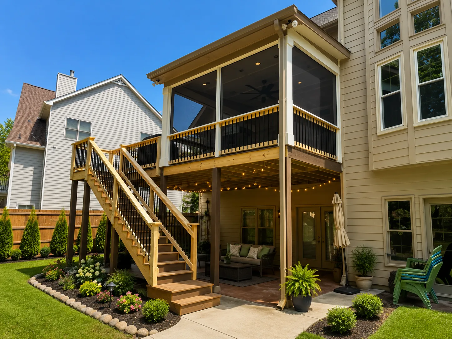 Deck & Two-Story Screen Porch — Buford